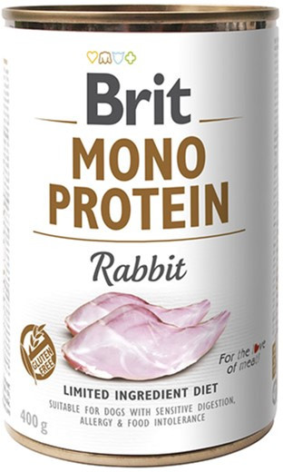 Вологий корм Brit Mono Protein Dog з кроликом - 400 г