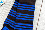 Колготки бавовняні для хлопчика демісезонні гарні зріст 74-80 см чорні в синю смужку, фото 4