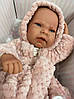 Силіконова лялька реборн дівчинка немовля новонароджена подарункова вінілова Холі 42 см Рожевий, фото 4
