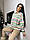 Женский принтованный свитер оверсайз с узорами (р. 42-46) 80KF1356, фото 7