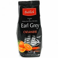 Чай черный листовой Bastek Earl Grey Orange с бергамотом и апельсином, 125 г, Польша