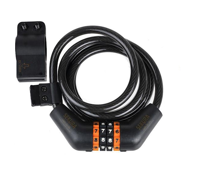 Замок велосипедний Sekura KB205 кодовий 10 х 1850 мм (A-Z-0105)