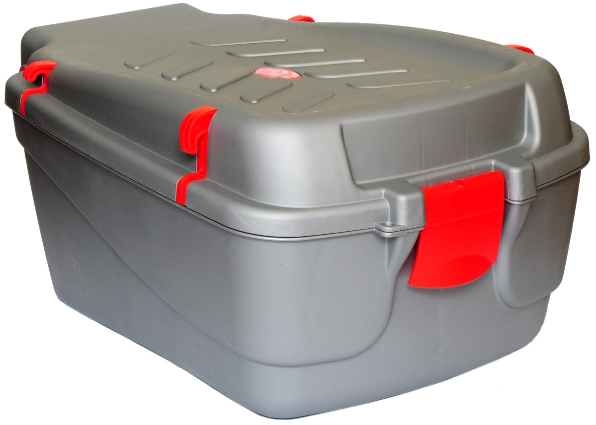 Кофр – контейнер на багажник велосипеда пластиковий сірий (6 літрів ...