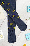 Дитячі колготки для хлопчика ошатні демісезонні з бавовни зріст 98-104 см сірі з бетменом, фото 4