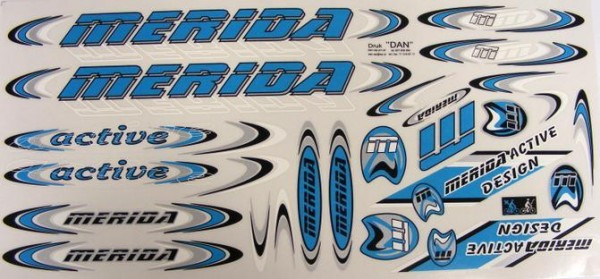 Наклейка Merida на раму велосипеда, синій (NAK003)