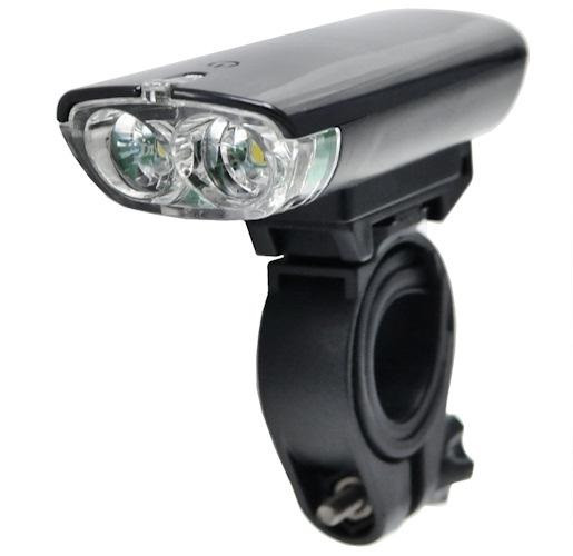 Фара передня X-Light JY-7021 2xAA 2 Led, чорний (A-O-B-P-0321)