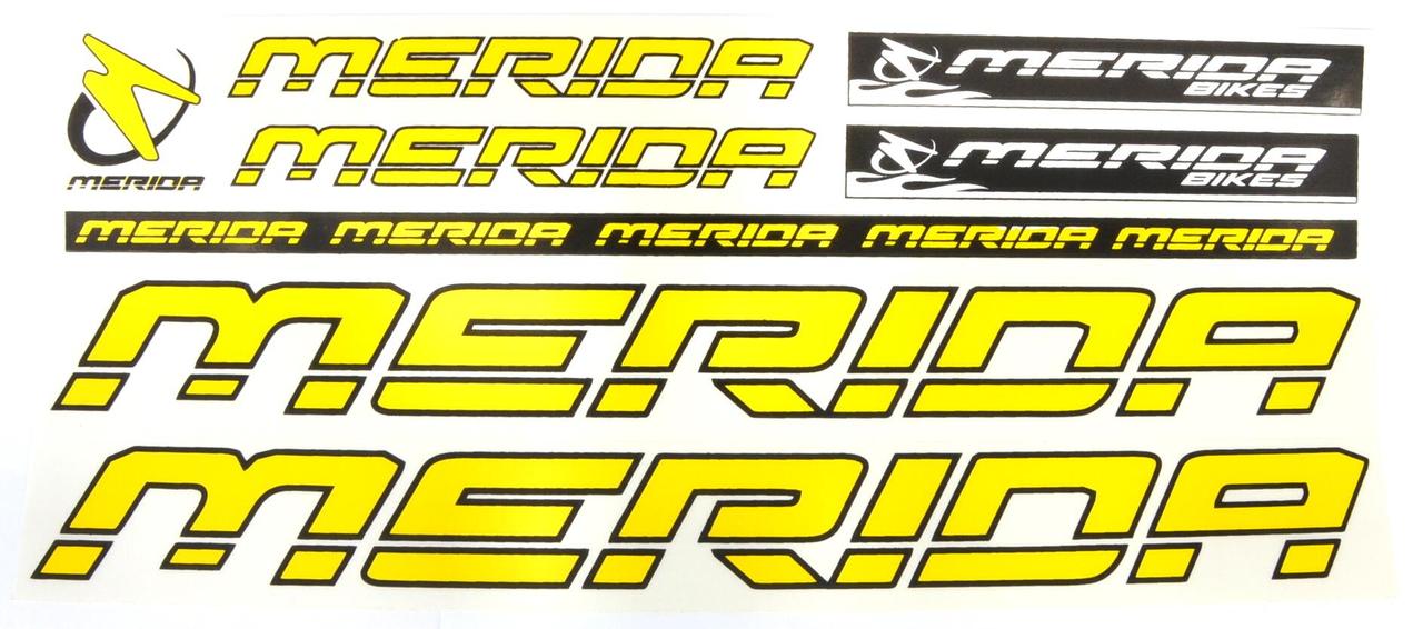 Наклейка Merida на раму велосипеда, жовтий (NAK035)