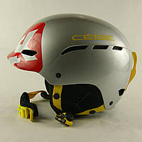 Гірськолижний шолом Cebe сірий матовий жовті букви(H-086) - 52-55см