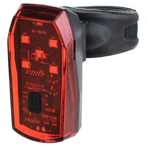 Фара задня X-Light JY-6069A 5x0.5Watt 2 x AAA, червоний (A-O-B-P-0330)