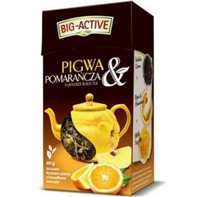 Чай чорний листовий розсипний Big-Active з груші і апельсином, 80 г, Польща