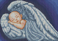 Алмазная вышивка "Маленький ангелочек" Крыла милашка небо полная выкладка зашивка мозаика 5d наборы 30х40 см