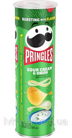 Чіпси Pringles Sour Cream & Onion, 165 гр, фото 2