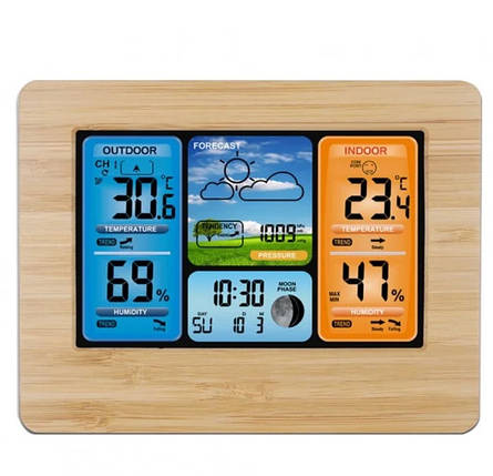 Метеостанція з барометром і виносним датчиком FanJu FJ3373, фото 2