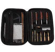 Набір для чищення ствола зброї, прямий шомпол, 15 предметів в чохлі