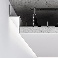Алюминиевый профиль теневого шва (усиленный) 12 мм для парящего потолка с подсветкой 20мм