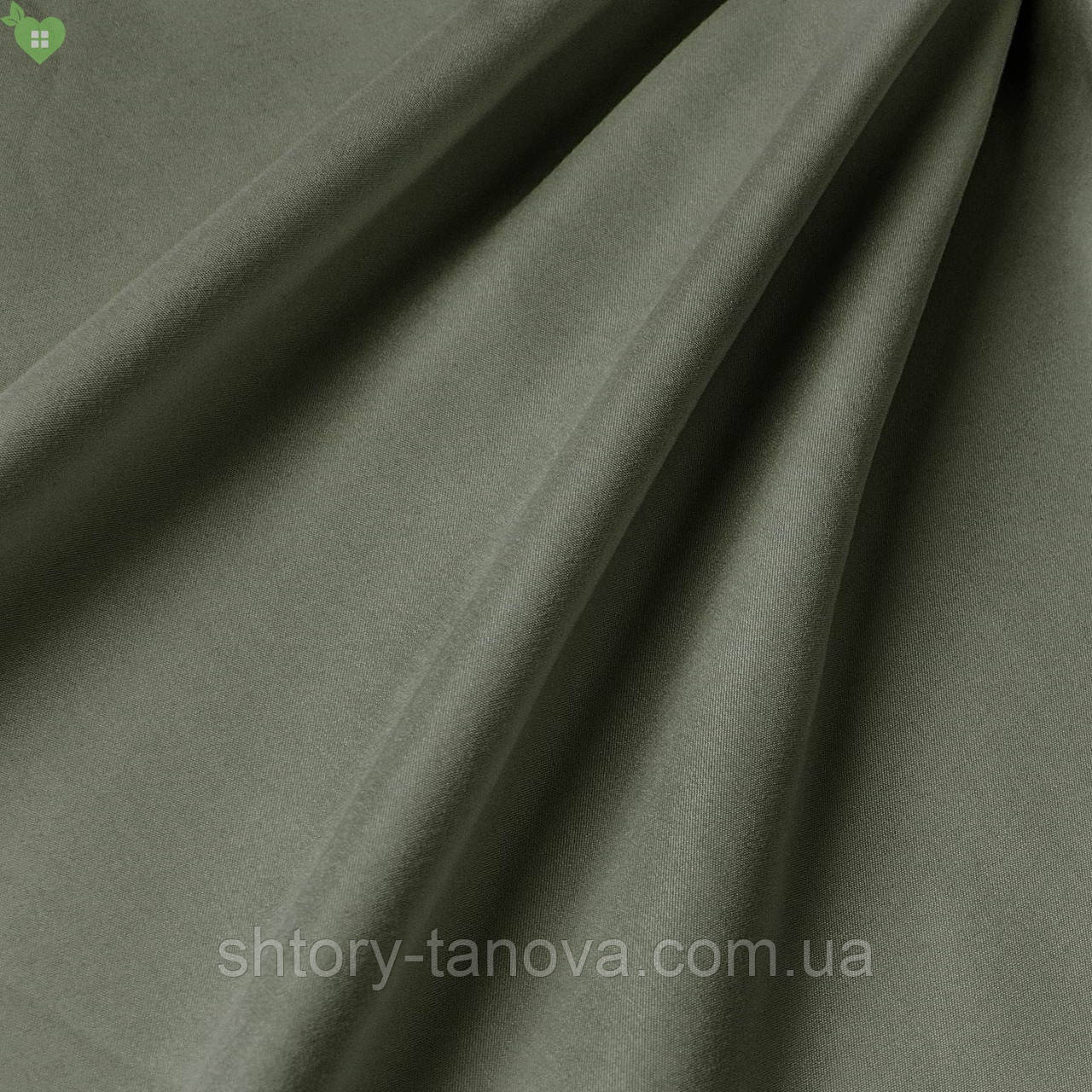 Подкладочная ткань тёмно-оливкового цвета с матовой фактурой - фото 1 - id-p797735023