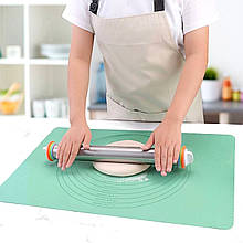 Кулінарний килимок для тіста 50*40 см. м'ятний колір