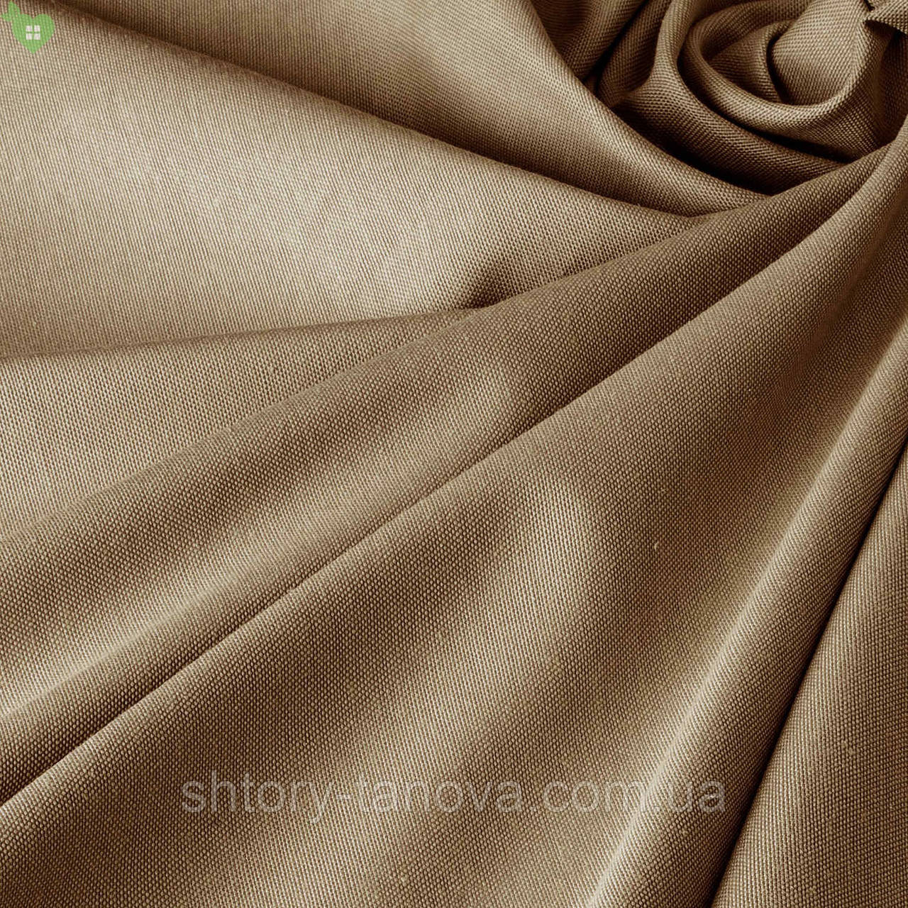 Однотонная декоративная ткань цвета какао с тефлоном DRK-81396 - фото 1 - id-p1558483519