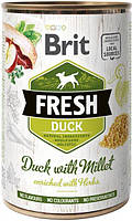 Влажный корм Brit Fresh Dog с уткой и пшеном для собак - 400 г