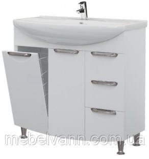 Тумба Оскар з умивальником Ізео 85 т17 з кошиком, фото 1