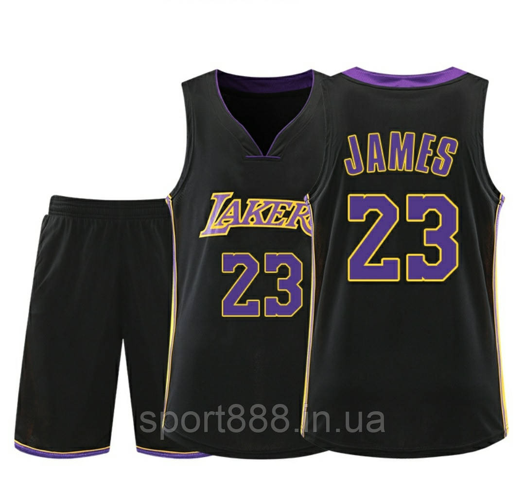 Чорна форма Джеймс 23 Лейкерс LeBron James Los Angeles Lakers