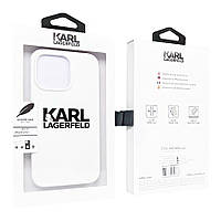 Чехол Karl Lagerfeld Iphone 13 Pro Max (Paris France) (white silicone logo Karl)