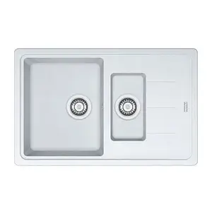 Кухонна мийка Franke BASIS BFG 651-78 114.0272.602 White + вентиль + сифон