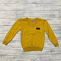 Детский желтый тонкий свитер (джемпер) для мальчика