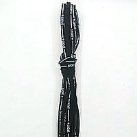 Шнурки для обуви черные с надписью SPORT плоские 1.2м