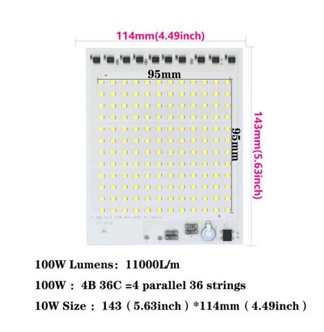 Smart IC SMD LED 100w 6000K Світлодіодна збірка + Драйвер LT-5619, фото 1