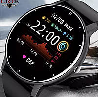 LIGE fashion Smart Watch Смарт-часы Фитнес Трекер Водонепроницаемый iOS Android Черный