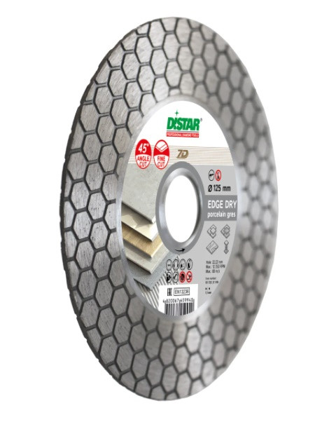 Алмазний диск DISTAR EDGE DRY (125X1,6X25X22,23 (керамограніт + кераміка+ мармур + граніт), фото 1