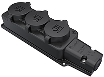 Розеткова колодка тримісна "BAYSAL" IP-44 із захисними кришками