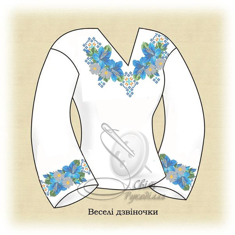 Заготівля на жіночу вишиванку "Веселі дзвіночки", фото 1