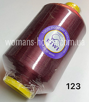 Нитки для оверлока KIWI 150D/1 №123 Бордовий