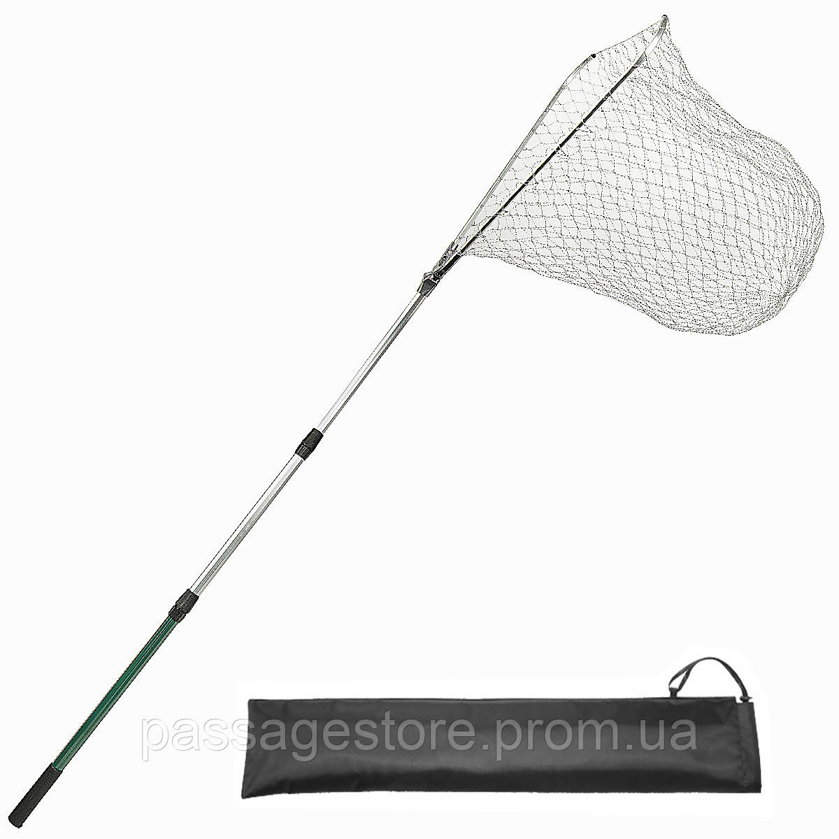 Підсак рибальський короповий посилений 60 х 60 сітка плетена волосінь ...