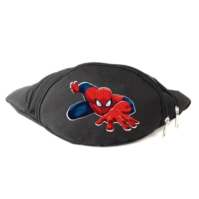 Сумка Бананка на пояс Людина Павук 004 (Spiderman-004) Cappuccino Toys чорна, фото 1