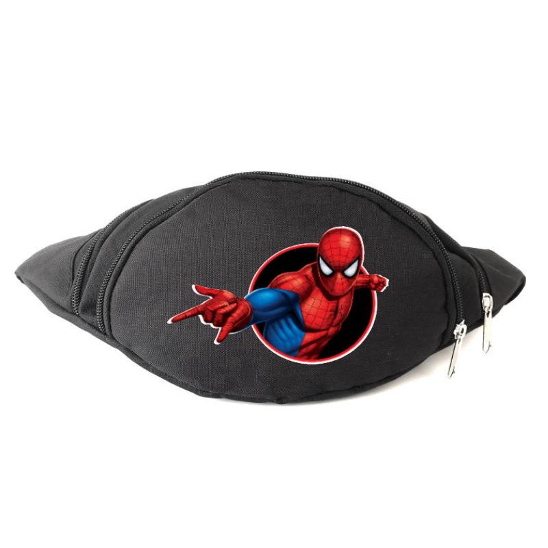 Сумка Бананка на пояс Людина Павук 007 (Spiderman-007) Cappuccino Toys чорна, фото 1