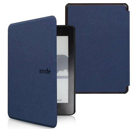 Чохол обкладинка для Amazon Kindle Paperwhite 4 2018 2020 Автосон 10gen темно-синій, фото 1