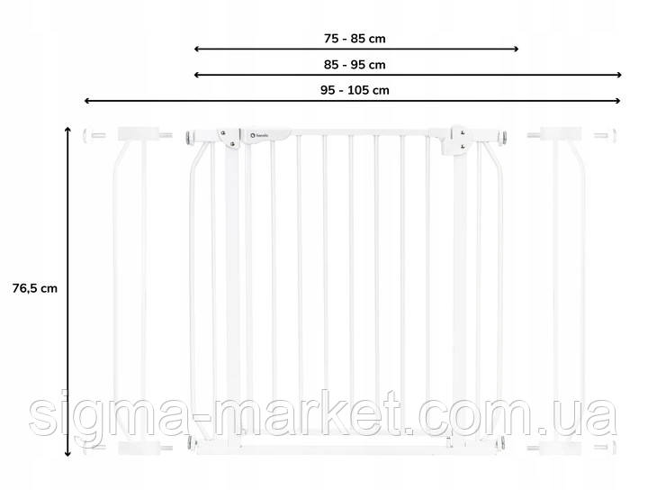 Ворота барьер для детей марка Lionelo (серый) 105cm +LED Польша - фото 9 - id-p869334328