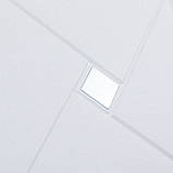 Самоклеюча настінно-стельова 3D панель ромбики Срібло 700х700х6.5мм, фото 2