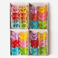 Бабочки декоративные 12 см Х 12 шт