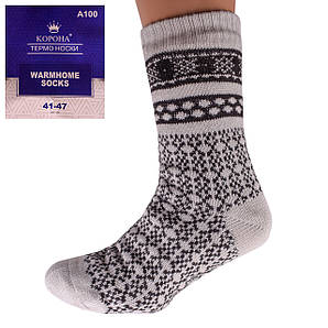 Шкарпетки чоловічі теплі Корона A100-16-1 з з гальмами Розмір 41-45 Одна пара