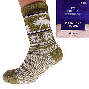 Шкарпетки чоловічі теплі Корона A100-11-11 з з гальмами Розмір 41-45 Одна пара