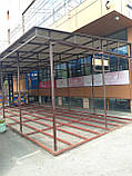 Монтаж тераси / Тераса - навіс із металочерепиці з огорожею, фото 10