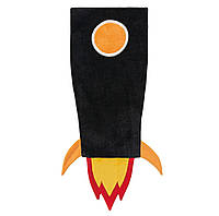 Спальный мешок кокон плюшевый ракета для мальчика Meradiso 320870 45 х 135 см Черный