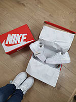 Nike Air Force 1 Shadow All White Кроссовки женские на весну белые. Обувь женская белая Найк Аир Форсе Шедоу 1