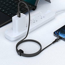 Кабель для зарядки телефона/ смартфона ACEFAST C1-01 Type-C - Lightning 3 A 1.2 м Чорний, фото 6