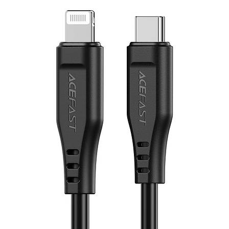 Кабель для зарядки телефона/ смартфона ACEFAST C3-01 Type-C - Lightning 3 A 1.2 м Чорний, фото 1