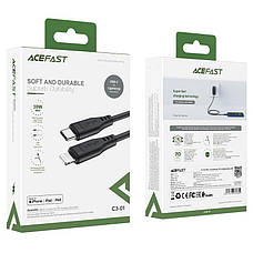 Кабель для зарядки телефона/ смартфона ACEFAST C3-01 Type-C - Lightning 3 A 1.2 м Чорний, фото 4